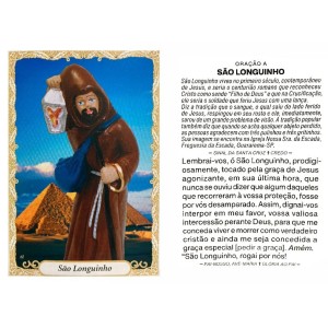 OP141420P100 - Oração São Longuinho c/ 100un. - 6x4cm