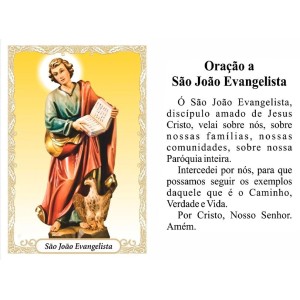 OG141484P100 - Oração São João Evangelista c/ 100un. - 9,5x6,5cm