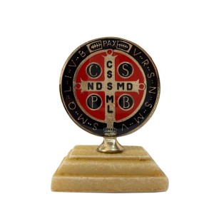 PD610150 - Pedestal Para Carro Medalha de São Bento - 6,5x4,5cm