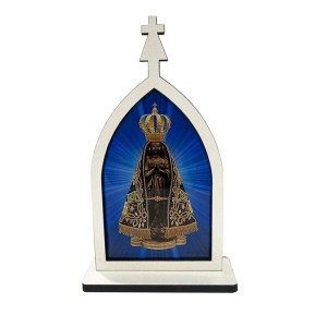 CP81552 - Capela N. Sra. Aparecida MDF Branco (G) - 20,5x12cm