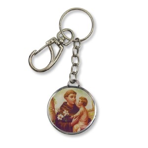 CH1090032 - Chaveiro Santo Antônio Duplo Resinado - 12x3,5cm