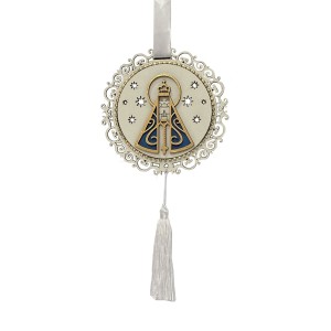 AO4101820 - Adorno N. Sra. Aparecida MDF Branco - 34x12cm