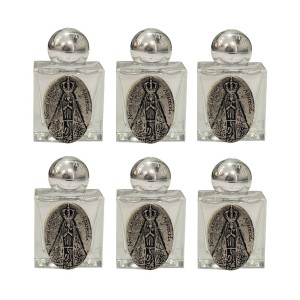 GF750150P6 - Garrafinha N. Sra. Aparecida Níquel Envelhecido c/ 6un. - 5x3cm