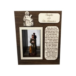 OT819105 - Oratório São Francisco de Assis MDF - 20x16cm