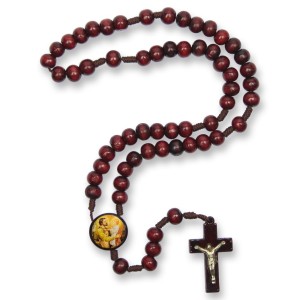 TE940405 - Terço São José Madeira - 37cm