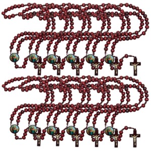 TE940286P12 - Terço Santa Ana Madeira c/ 12un. - 37cm