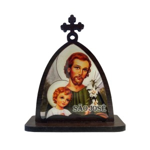 CP81935 - Capela São José MDF Tabaco - 12,5x11cm
