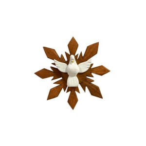 DF1982051 - Divino Espírito Santo Resplendor Madeira - 20x20cm