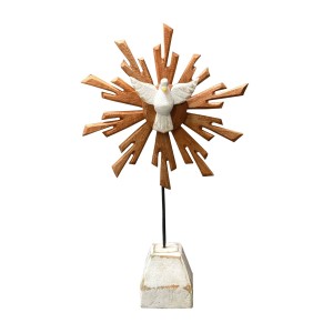 DF1984001 - Pedestal Divino Espírito Santo Resplendor Madeira - 38x22cm