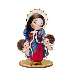 PE721713 - Pedestal N. Sra. Desatadora dos Nós MDF - 12x8,5cm