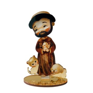PE721757 - Pedestal São Francisco de Assis MDF - 12x7,5cm