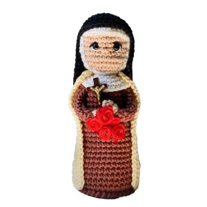 IM2030055 - Imagem de Crochê Santa Terezinha das Rosas - 16x7cm