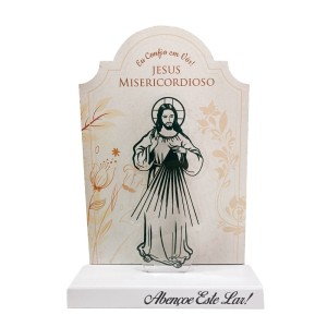 QD1988125 - Pedestal Jesus Misericordioso - 19x13,5cm