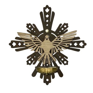 PI381500 - Pia de Água Benta Divino Espírito Santo - 19x18cm