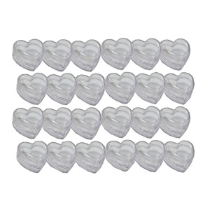 EM2158P24 - Caixa de Acrílico Coração Pequena c/ 24un. - 3,5x3,5cm