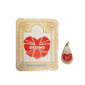 CD49100 - Cartão c/ Medalha Dízimo - 7,5x6cm