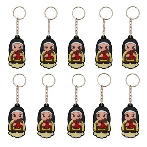 CH50024P10 - Chaveiro Santa Terezinha Emborrachado c/ 10un. - 11x3,5cm