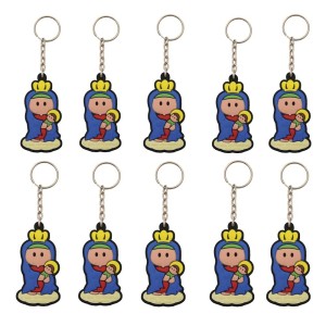 CH50050P10 - Chaveiro N. Sra. Do Perpetuo Socorro Emborrachado c/ 10un. - 11,5x3,5cm