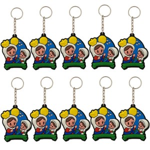 CH50064P10 - Chaveiro N. Sra. do Carravaggio Emborrachado c/ 10un. - 11x4,5cm