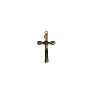 CZ861103P2 - Crucifixo Metal Ouro Velho c/ 2un. - 4,1x2,4cm
