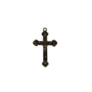 CZ861283P2 - Crucifixo Metal Ouro Velho c/ 2un. - 4,6x2,8cm