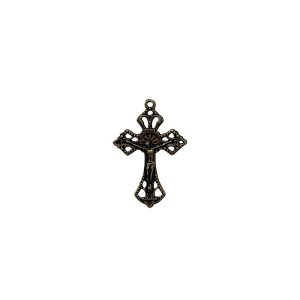 CZ861003P3 - Crucifixo Metal Ouro Velho c/ 3un. - 4,3x2,8cm