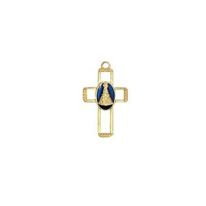 CZ891457P2 - Cruz N. Sra. Aparecida Metal Dourado - 4x2,8cm