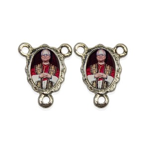 ET1672450P5 - Entremeio Papa Leão XIV Duplo Resinado c/ 5un. - 1,9x1,5cm