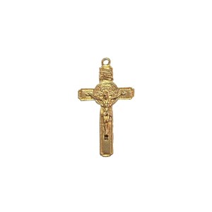 CZ861556 - Cruz São Bento Metal Dourado - 5,1x2,9cm