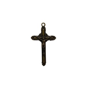 CZ861392 - Crucifixo Metal Ouro Velho - 5,6x3,2cm