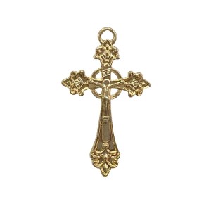 CZ851023 - Crucifixo Metal Dourado - 6,4x3,7cm