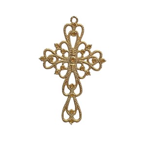 CZ851604 - Cruz Metal Dourado - 8,3x5,5cm