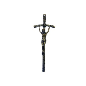 CW830015 - Crucifixo de Parede Ouro Velho - 13,5x5cm