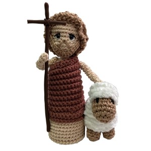 IM2030307 - Imagem de Crochê São João Batista - 16x13cm 