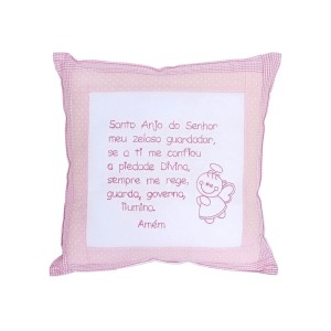AL80066 - Almofada Santo Anjo Rosa - 24x24cm