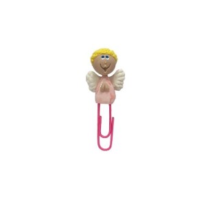 CL2120400 - Clips Anjo Rosa Biscuit - 5,5x1,5cm