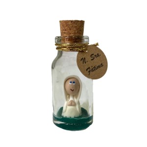 ST16808 - Garrafinha c/ N. Sra. De Fátima de Biscuit 