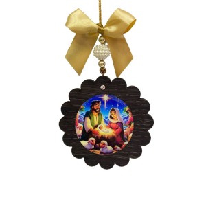 IM32808 - Adorno Presépio MDF Resinado - 27x10cm