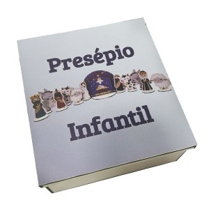 LI324005 - Pedestal Presépio Infantil MDF c/ Caixa - 17x18,5cm