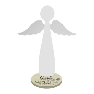 PE727020 - Pedestal Anjo Branco - 21x11cm 