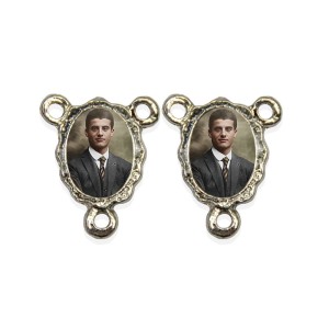 ET1672460P5 - Entremeio São Pier Giorgio Frassati Duplo Resinado c/ 5un. - 1,9x1,5cm