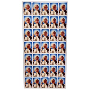 AD116410 - Adesivos de Papa João Paulo II (Cartela c/ 35un.) - 2,5x1,8cm