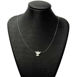 CMD2050600 - Colar Divino Espírito Santo Nylon e Madrepérola - 45cm