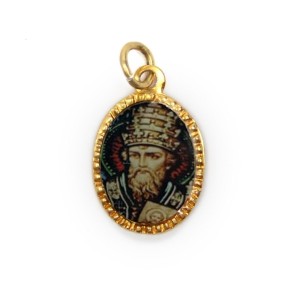 MD103355P10 - Medalha de Alumínio Oval Grande Dourada c/ 10un. São Silvestre - 2x1,3cm