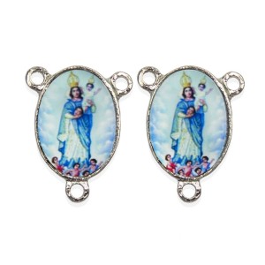 ET1681130P2 - Entremeio N. Sra. Da Cabeça Duplo Resinado c/ 2un. - 2,5x2cm