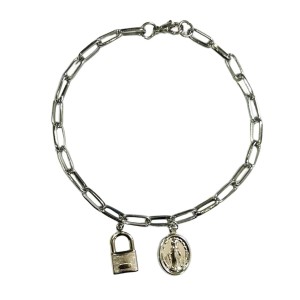 PU28212 - Pulseira N. Sra. Das Graças Cadeia de Consagração - 19cm