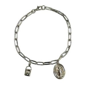 PU28217 - Pulseira N. Sra. das Graças Cadeia de Consagração - 19cm