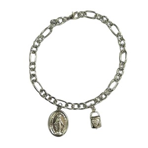 PU28235 - Pulseira N. Sra. Das Graças Cadeia de Consagração - 19cm