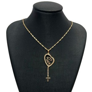 CF626010 - Colar Nossa Senhora Folheado - 45cm