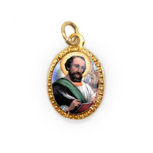 MD103259P10 - Medalha de Alumínio Oval Dourada c/ 10un. São  Lucas - 2X1,3cm
